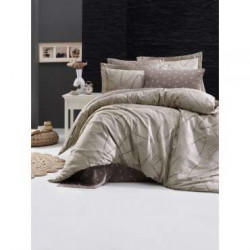 Спално бельо от сатениран памук с два плика - ROVENA SOIL от StyleZone