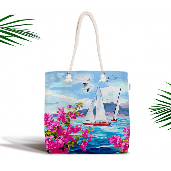 Арт плажна чанта - ХАЛКИДИКИ от StyleZone