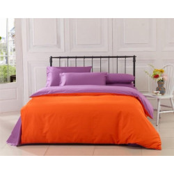 Двуцветно спално бельо от 100% памук (оранжево/светло лилаво) от StyleZone