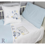 Бебешки спален комплект с подарък завивка - КОЛИЧКИ от StyleZone
