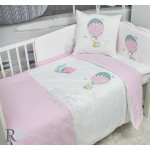 Бебешки спален комплект с подарък завивка - РОЗОВ БАЛОН от StyleZone