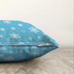 Коледна декоративна възглавница с цип - СНЕЖИНКИ от StyleZone