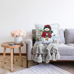 Коледна декоративна възглавница с цип - СНЕЖКО от StyleZone