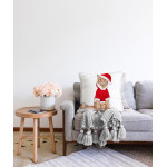 Коледна декоративна възглавница с цип - КОТЕ от StyleZone