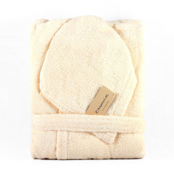 Халат за баня от висококачествен памук - МИКРО БЕЛА ЕКРЮ от StyleZone