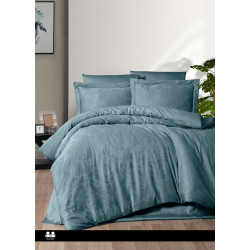 Луксозно спално бельо от 100% памучен сатен - жакард - REGINA BLUE STONE от StyleZone