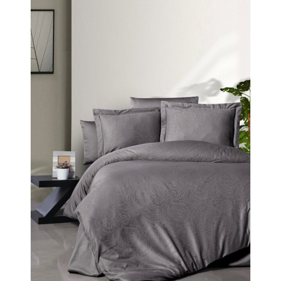 Луксозно спално бельо от 100% памучен сатен - жакард - FEODORA QUICK SILVER от StyleZone