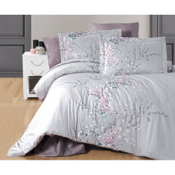 Луксозно спално бельо от сатениран памук - WISTERIA LILAC от StyleZone