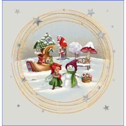 Коледна декоративна възглавница с цип - КОЛЕДНИ ПРЕГРЪДКИ от StyleZone