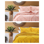 Сет покривало за легло и декоративна калъфка - РОЗОВО от StyleZone