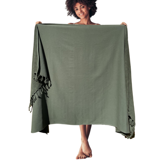 Лимитирана колекция бързосъхнеща плажна кърпа - ТЪМНО ЗЕЛЕНА от StyleZone